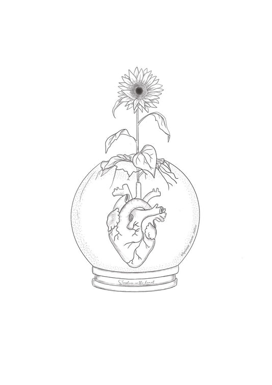 Projet - Snowball Heart Sunflower