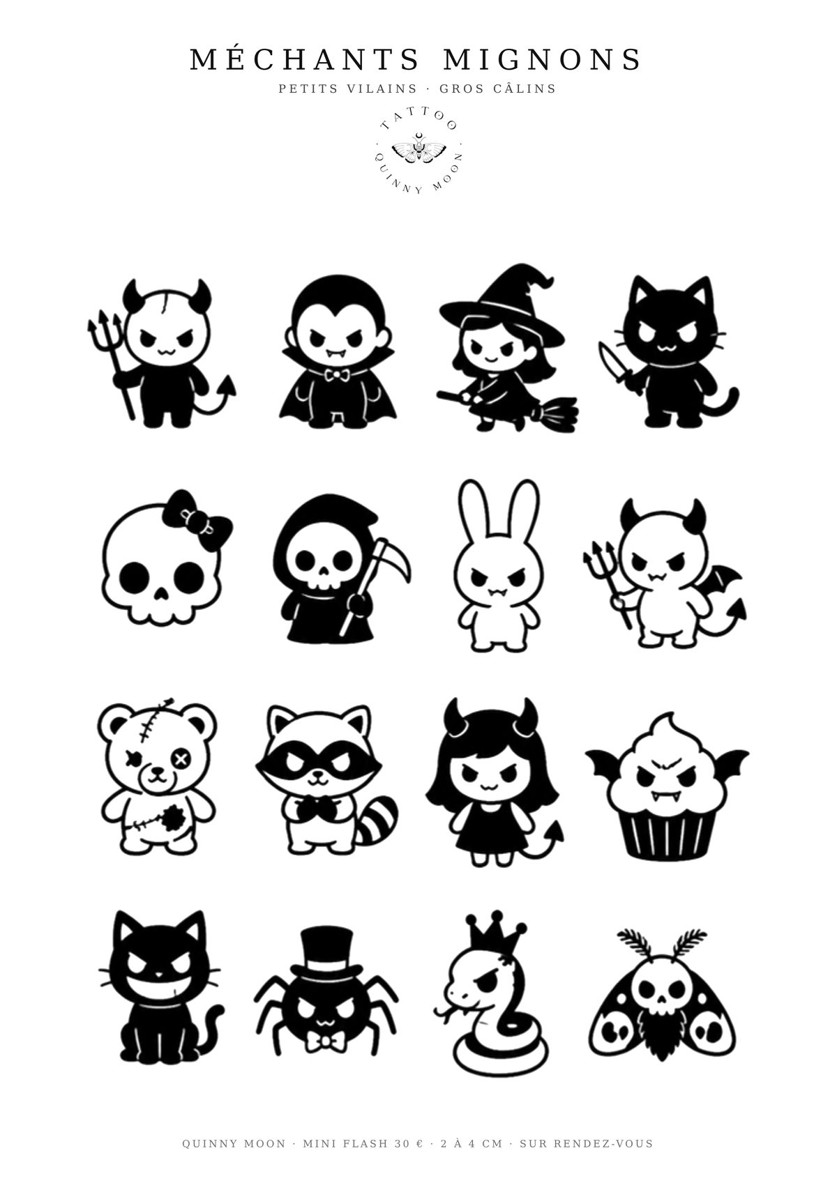 Planche flash Méchants mignons — Mini Moon - 24