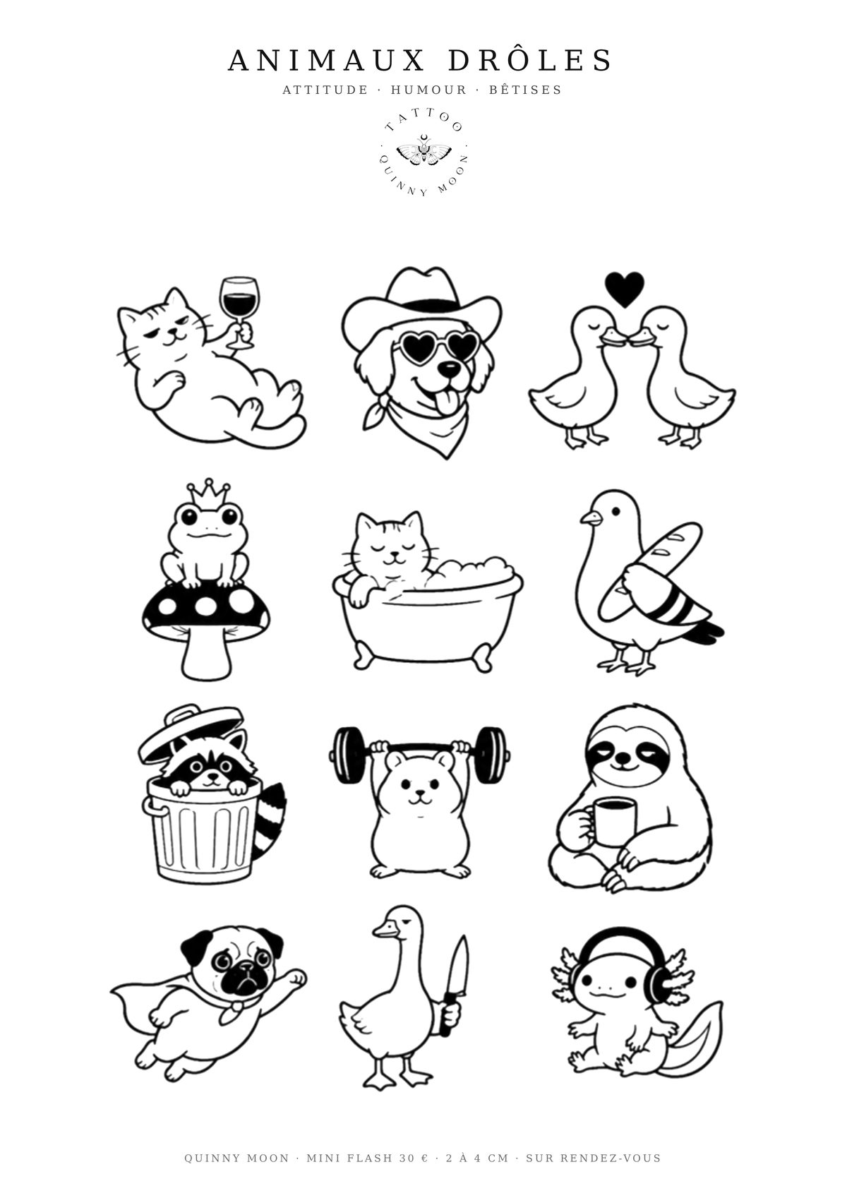 Planche flash Animaux drôles — Mini Moon - 29