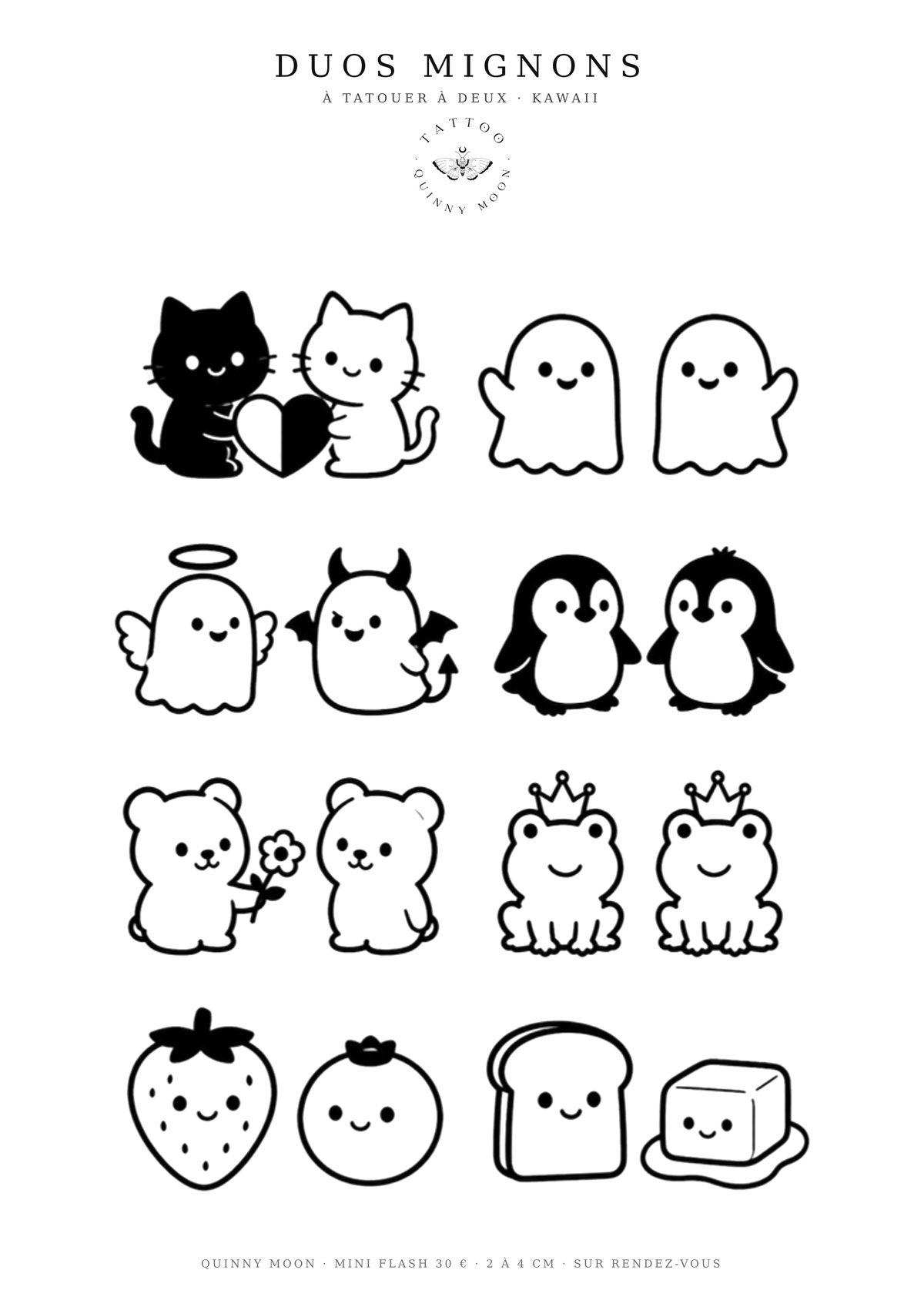 Planche flash Duos mignons — Mini Moon - 33