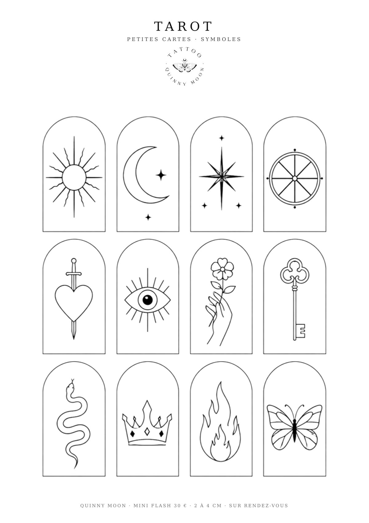 Planche flash Tarot — Mini Moon - 48