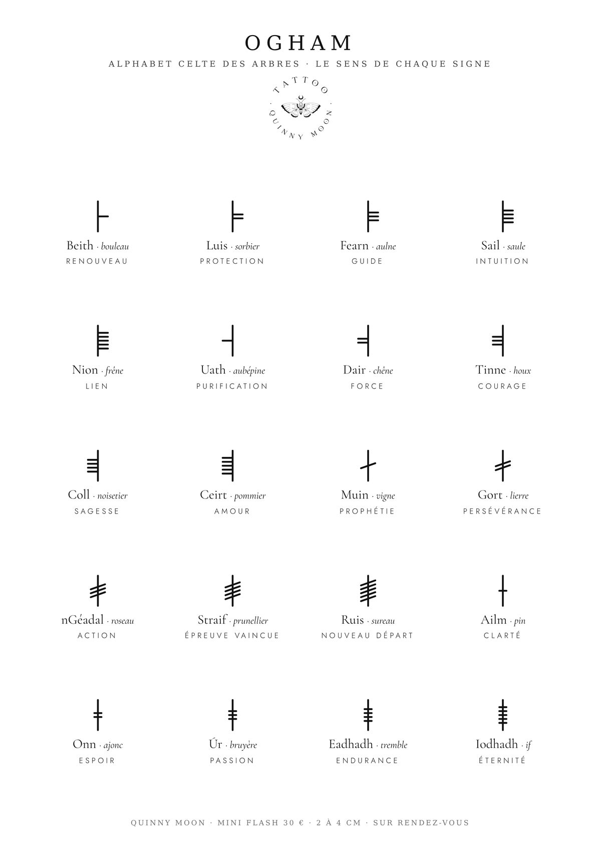 Planche flash Ogham — Mini Moon - 62